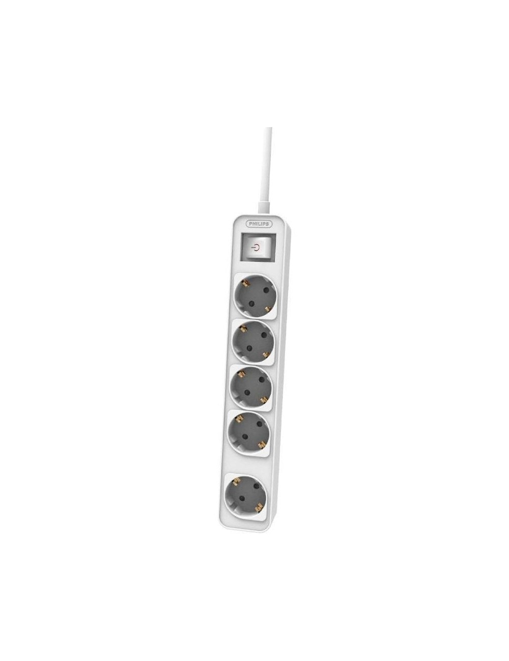 Regleta con Interruptor Philips CHP2154W/12/ 5 Tomas de corriente/ Cable 1.5m/ Blanco