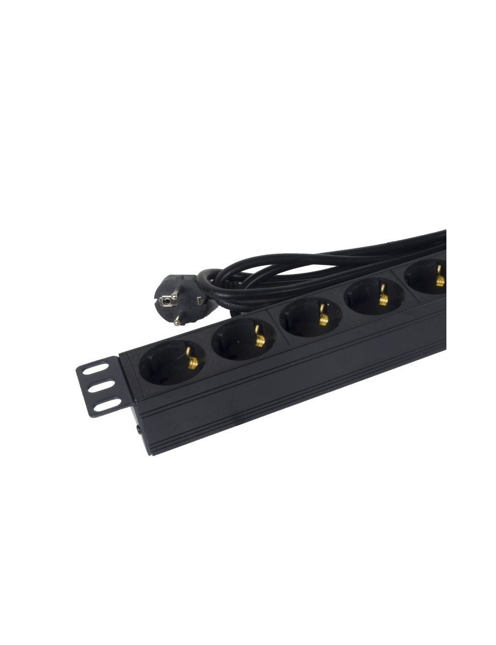 Regleta con Interruptor Phasak BNS 1518/ 8 Tomas de Corriente/ Cable 1.5m/ Negro