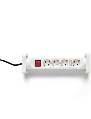 Regleta con interruptor Salicru SAFE 4S/ 4 Tomas de corriente/ Cable 1.4m/ Blanca