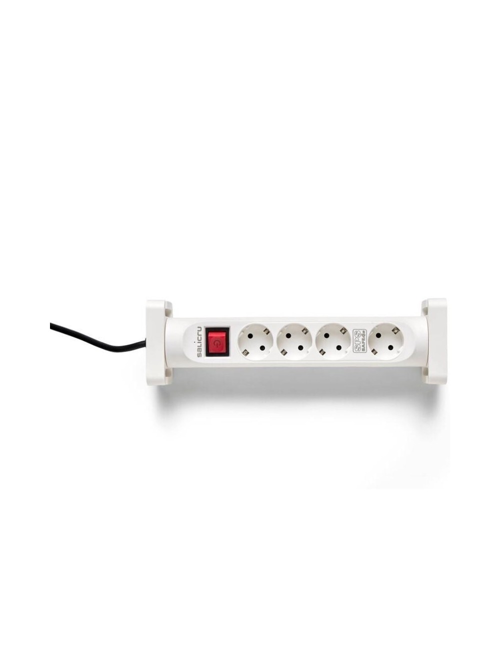 Regleta con interruptor Salicru SAFE 4S/ 4 Tomas de corriente/ Cable 1.4m/ Blanca