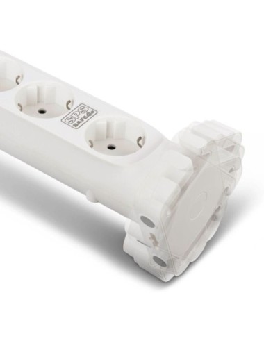 Regleta con interruptor Salicru SAFE 4S/ 4 Tomas de corriente/ Cable 1.4m/ Blanca