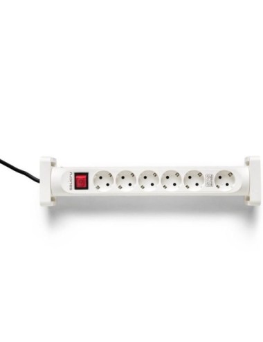 Regleta con interruptor Salicru SAFE 6S/ 6 Tomas de corriente/ Cable 1.4m/ Blanca