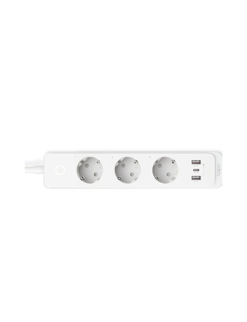 Regleta Inteligente TP-Link Tapo P300/ 3 Tomas de corriente/ 2 USB Tipo-A/ 1 USB Tipo-C/ WiFi/ Blanca