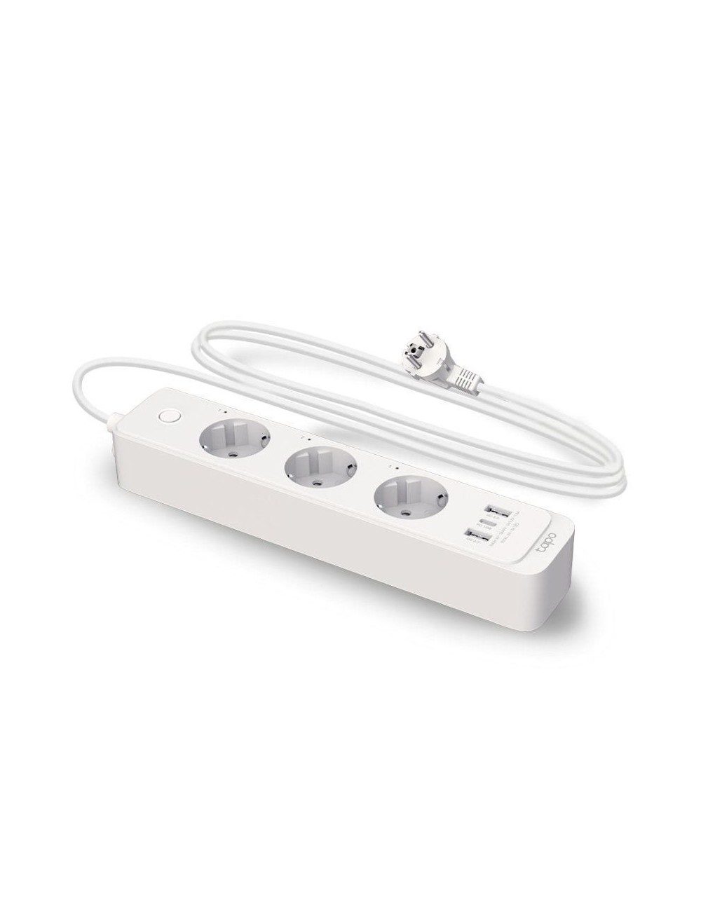 Regleta Inteligente TP-Link Tapo P300/ 3 Tomas de corriente/ 2 USB Tipo-A/ 1 USB Tipo-C/ WiFi/ Blanca