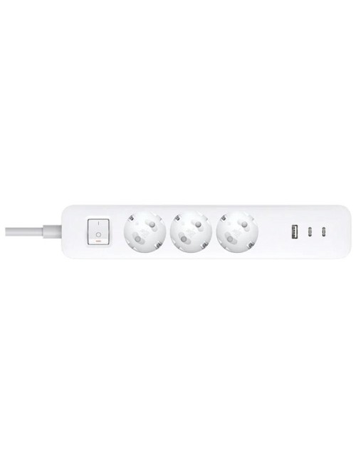 Regleta con Interruptor Xiaomi 20W Power Strip/ 3 Tomas de Corriente/ 1 USB/ 2 USB Tipo-C/ Cable 1.4m/ Blanca