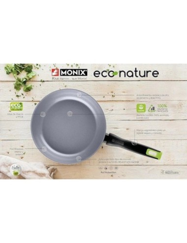 Sartén Monix Eco Nature M261218/ Ø18cm/ Aluminio forjado/ Apta para Inducción