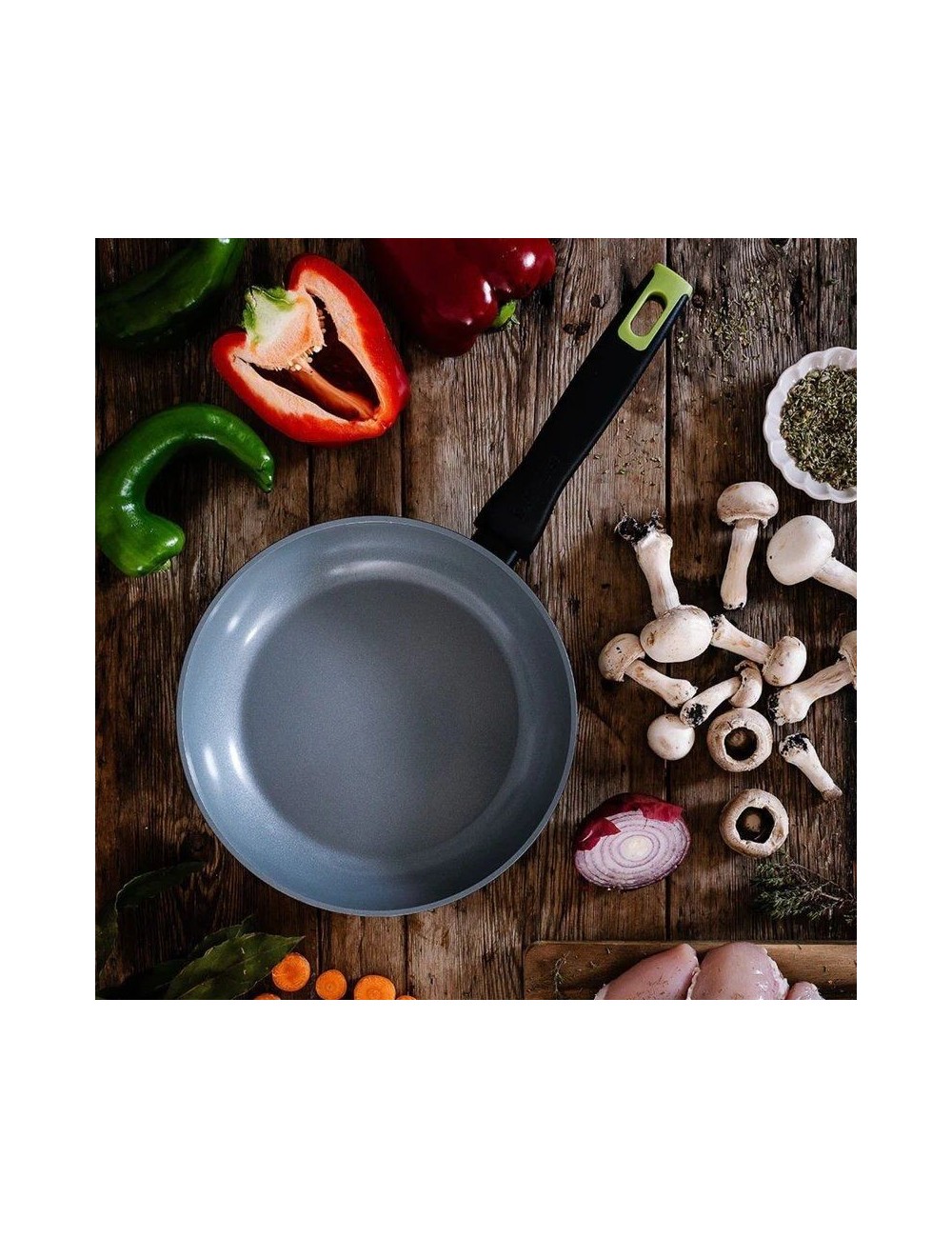 Sartén Monix Eco Nature M261224/ Ø24cm/ Aluminio forjado/ Apta para Inducción