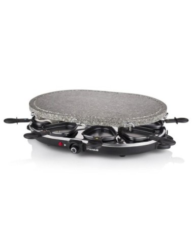 Parrilla Princess Stone 8 Oval & Raclette 162720/ 1200W/ Tamaño 430*300mm