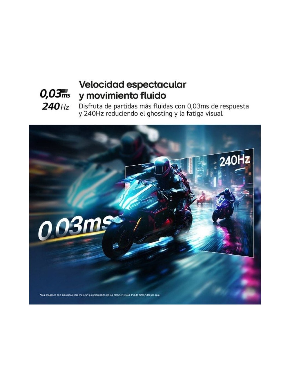Monitor Gaming LG UltraGear 27GX704A-B 27'/ QHD/ 0.03ms/ 240Hz/ OLED/ Regulable en altura/ Negro