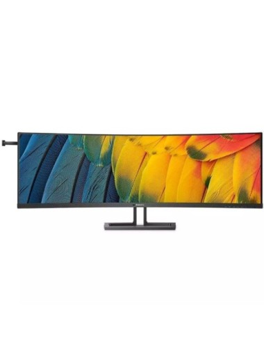 Monitor Profesional Ultrapanorámico Curvo Philips 45B1U6900C 44.5'/ Dual QHD/ Multimedia/ Regulable en altura/ Negro