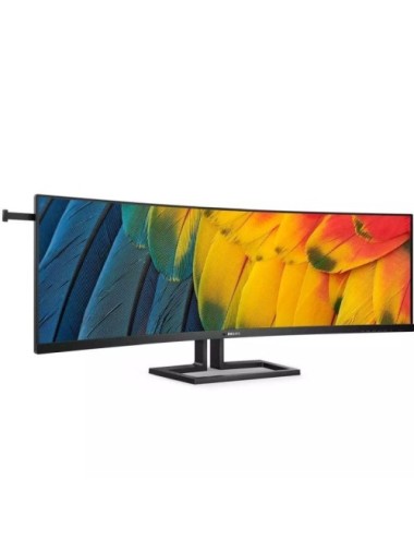 Monitor Profesional Ultrapanorámico Curvo Philips 45B1U6900C 44.5'/ Dual QHD/ Multimedia/ Regulable en altura/ Negro