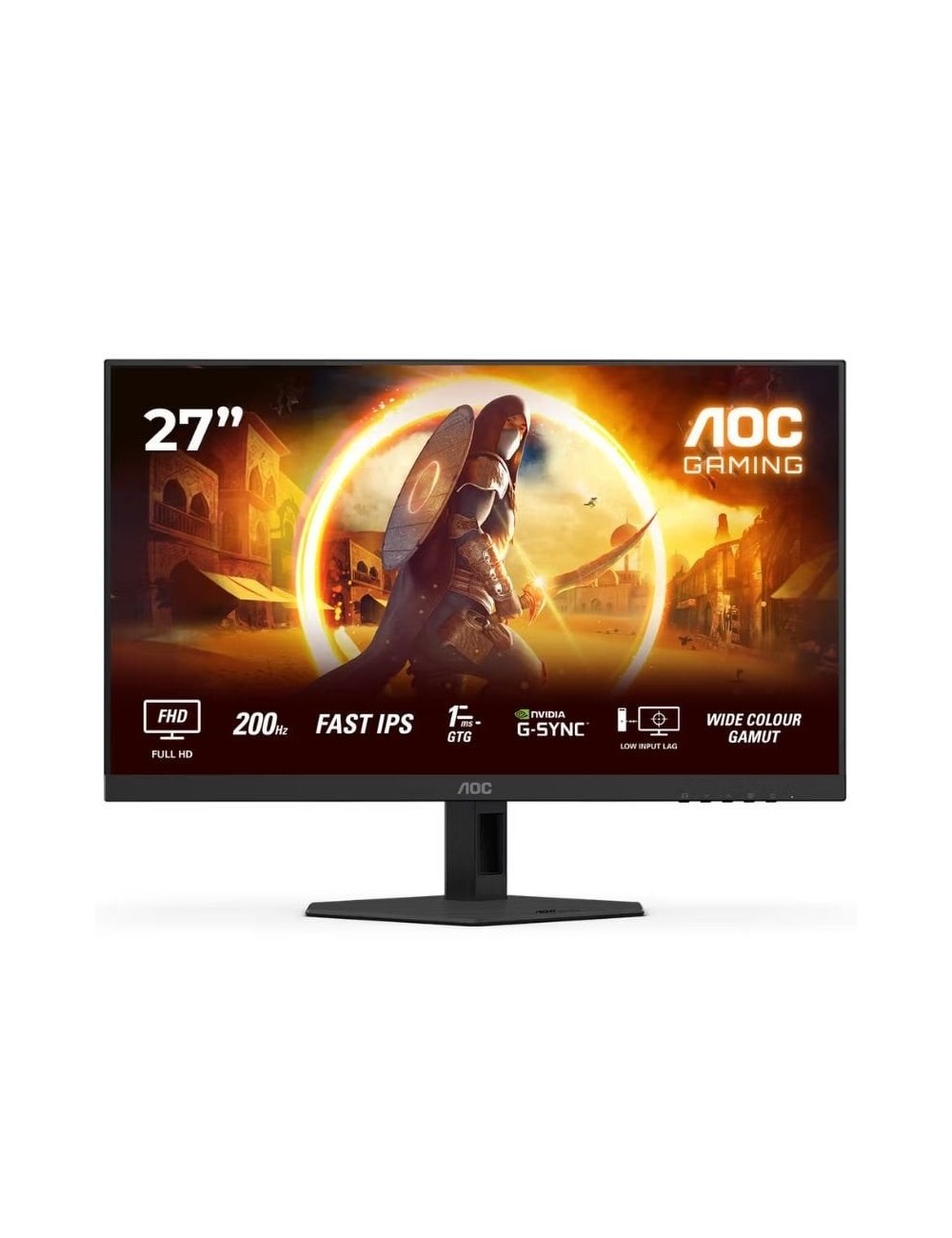 Monitor Gaming AOC 27G4HRE 27'/ Full HD/ 1ms/ 200Hz/ IPS/ Multimedia/ Negro