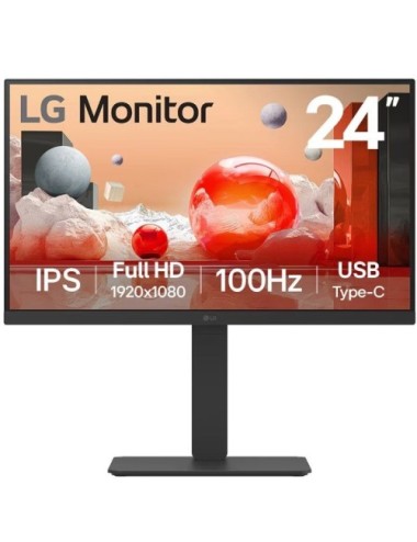 Monitor Profesional LG 24BA650-B 23.8'/ Full HD/ Multimedia/ Negro