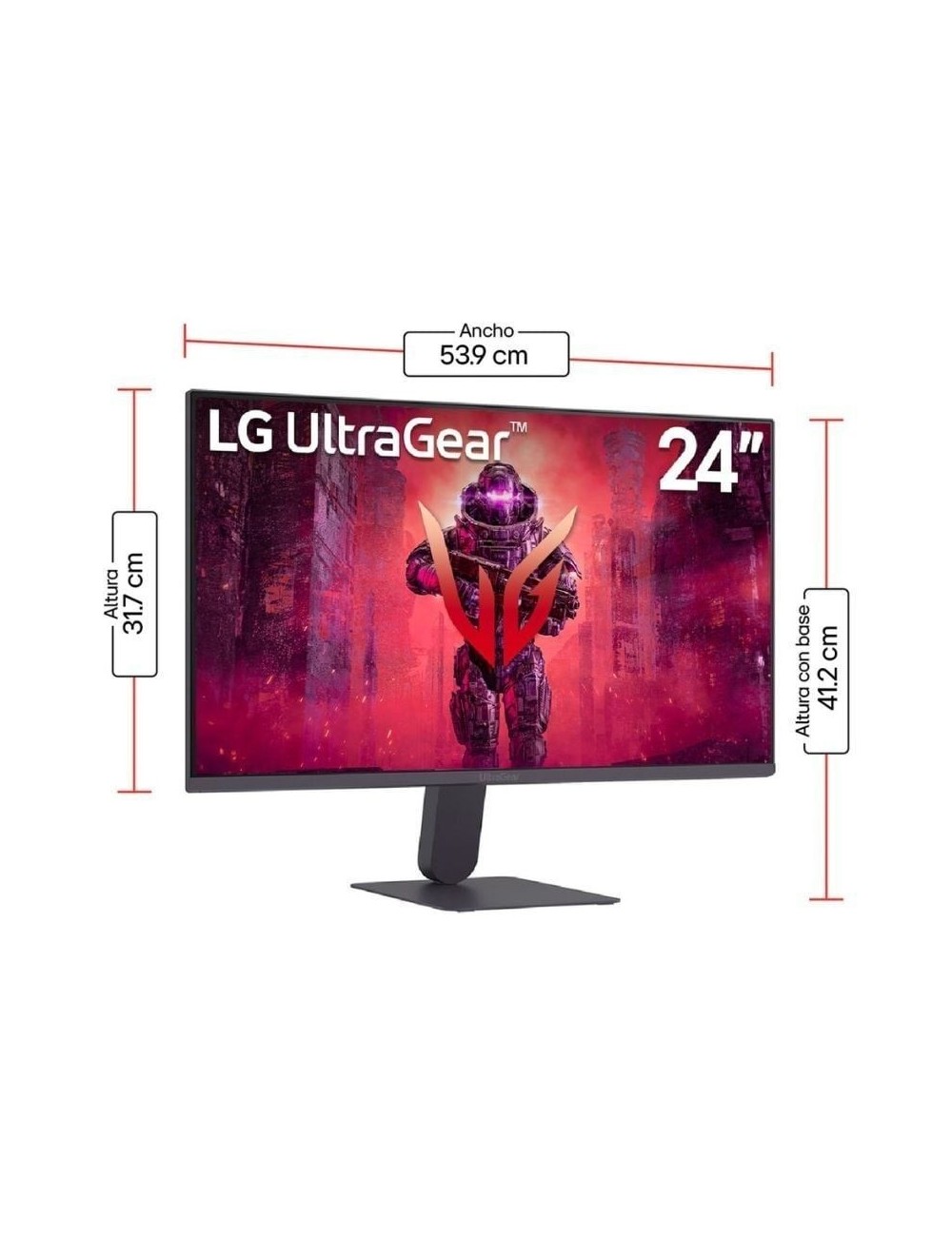 Monitor Gaming LG UltraGear 24G411A-B 23.7'/ Full HD/ 1ms/ 144Hz/ IPS/ Negro