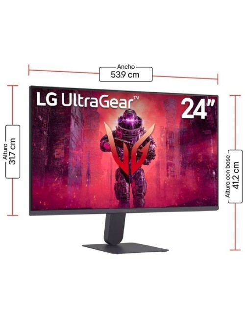 Monitor Gaming LG UltraGear 24G411A-B 23.7'/ Full HD/ 1ms/ 144Hz/ IPS/ Negro