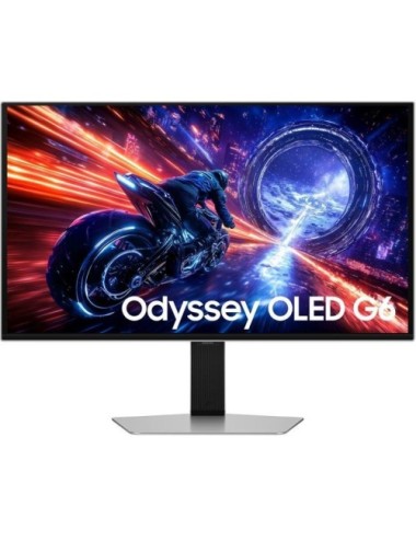 Monitor Gaming Samsung Odyssey OLED G6 G60SF S27FG602SU 27'/ QHD/ 0.03ms/ 500Hz/ QD-OLED/ Regulable en altura/ Plata
