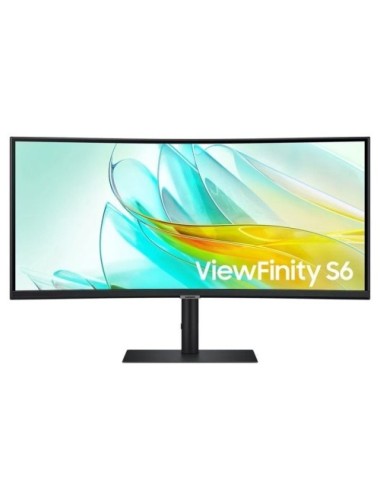 Monitor Profesional Ultraparonámico Curvo Samsung ViewFinity S6 S34C652UAU 34'/ UWQHD/ Multimedia/ Regulable en Altura/ Negro