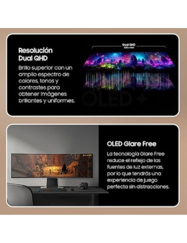 Smart Monitor Gaming Ultrapanorámico Curvo Samsung Odyssey OLED G9 S49DG950SU 49'/ Dual QHD/ 0.03ms/ 240Hz/ OLED/ Multimedia/Reg