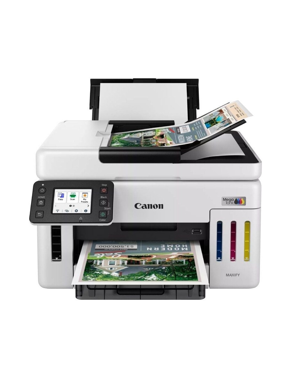 Multifunción Recargable Canon MAXIFY GX6150 MegaTank WiFi/ Dúplex/ Blanca
