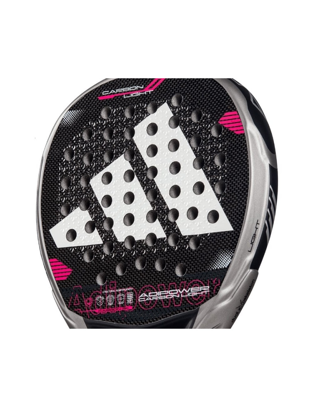Pala de Pádel Adidas Adipower Carbon Light 3.4/ Negra