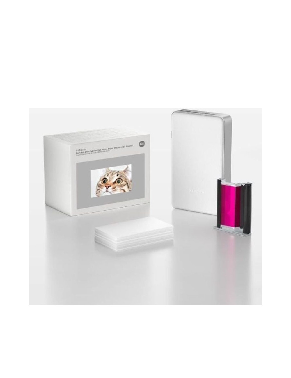 Papel Fotográfico para Sublimación Xiaomi Portable Dye-Sublimation Photo Paper Stickers/ 5 x 7.6cm/ 50 Hojas