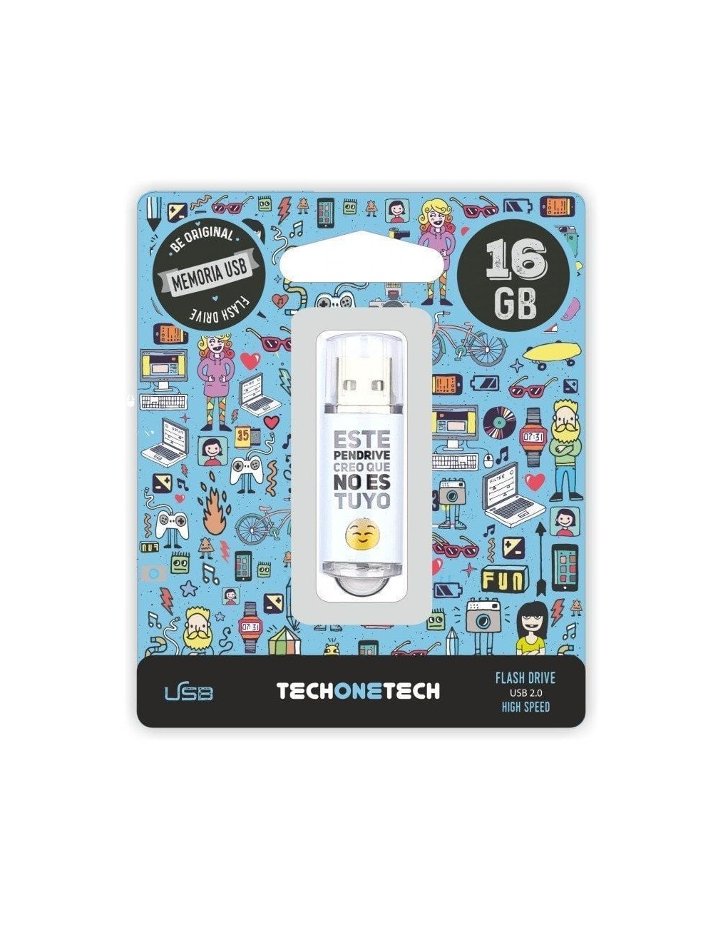Pendrive 16GB Tech One Tech No Es Tuyo USB 2.0