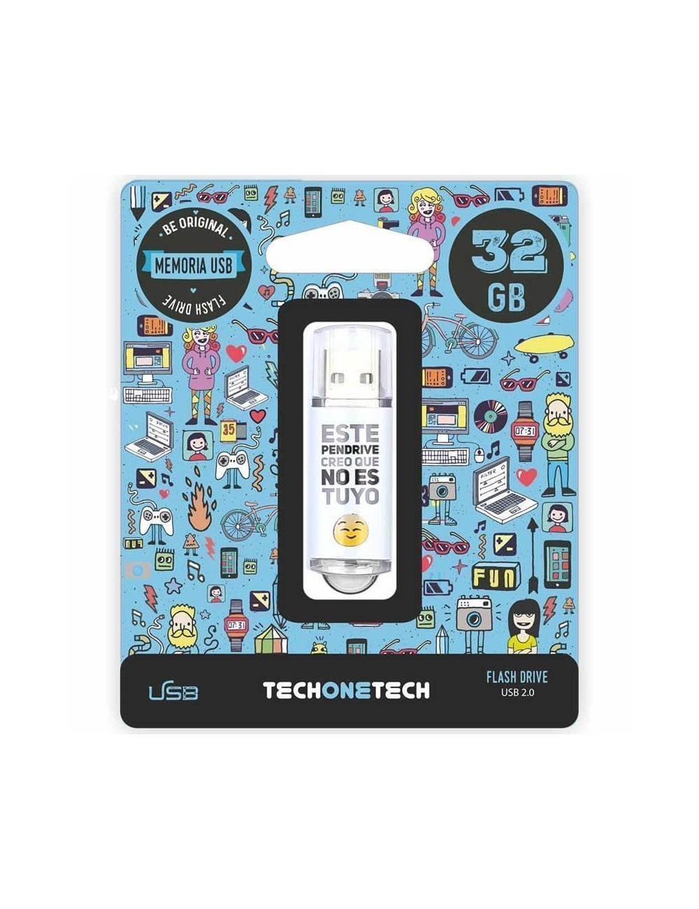 Pendrive 32GB Tech One Tech No Es Tuyo USB 2.0