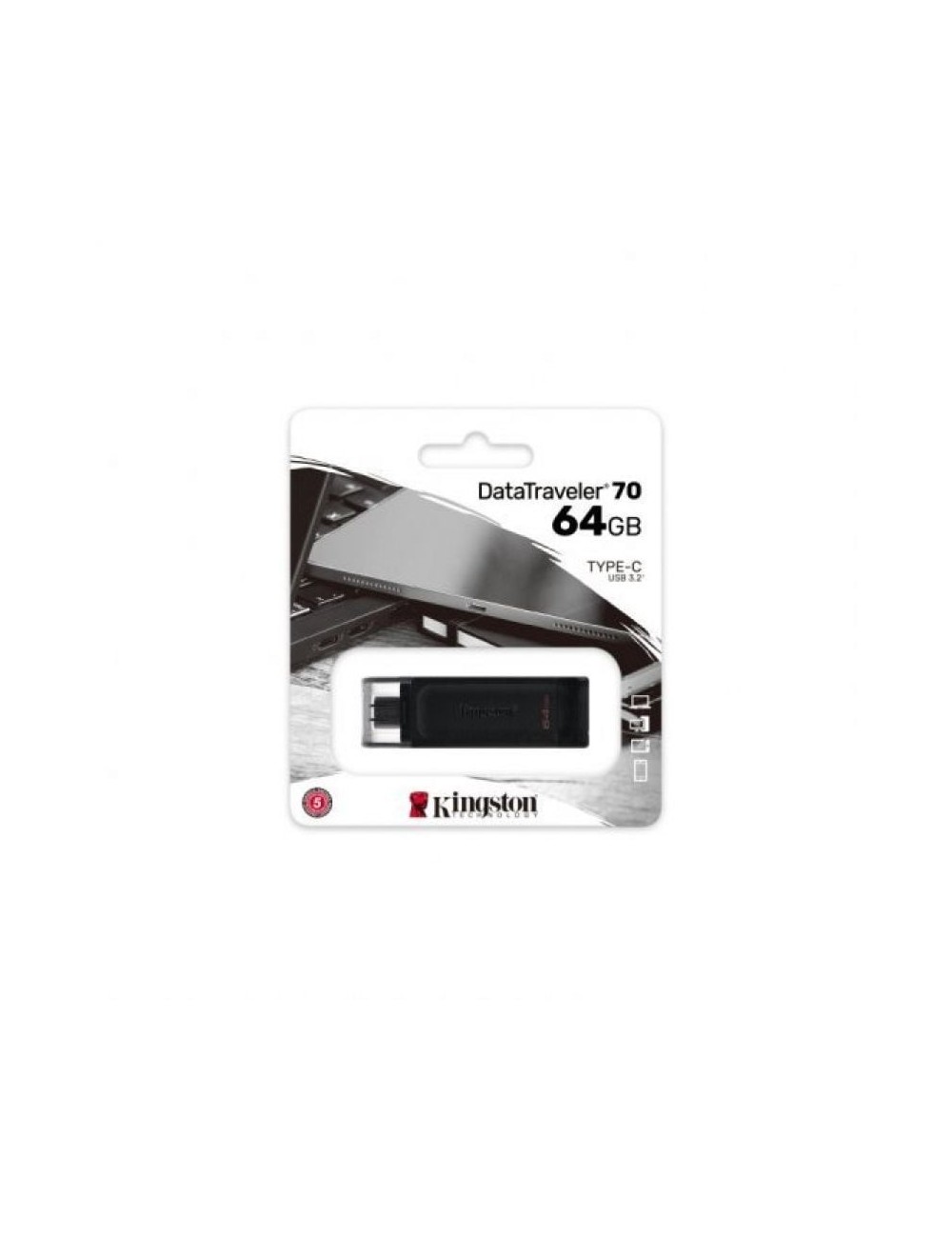 Pendrive 64GB Kingston DataTraveler 70 USB Tipo-C