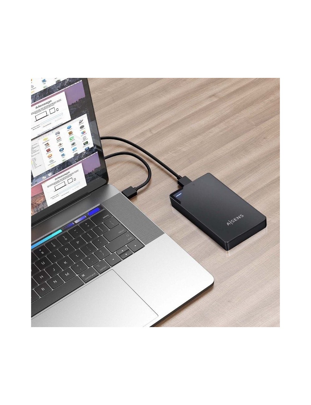 Caja Externa para Disco Duro de 2.5' Aisens ASE-2520B/ USB 3.1/ Sin tornillos