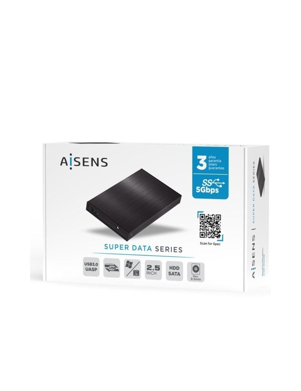 Caja Externa para Disco Duro de 2.5' Aisens ASE-2523B/ USB 3.0