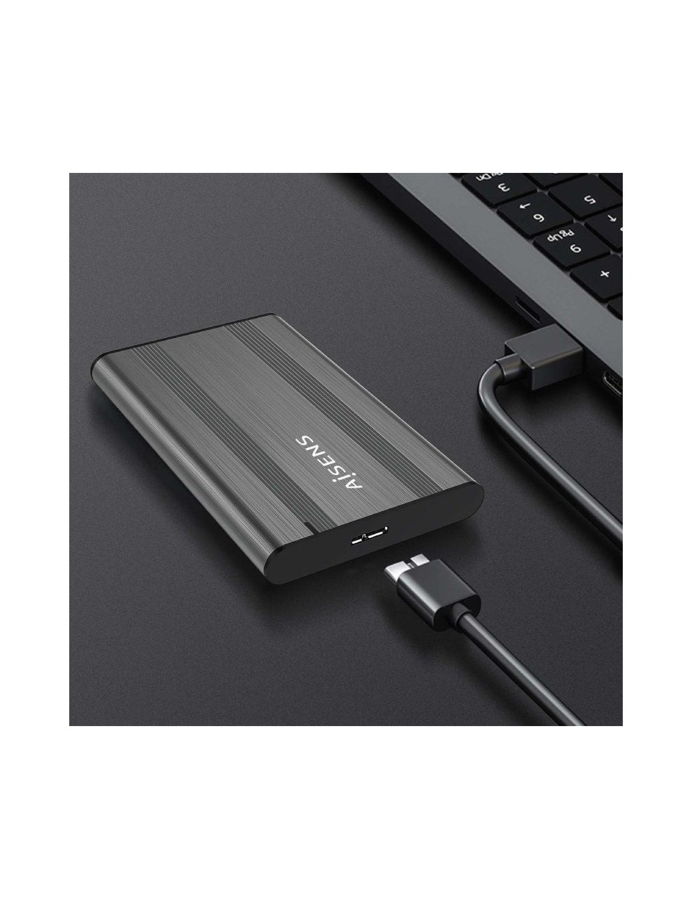 Caja Externa para Disco Duro de 2.5' Aisens ASE-2526GR/ USB 3.1/ Sin tornillos