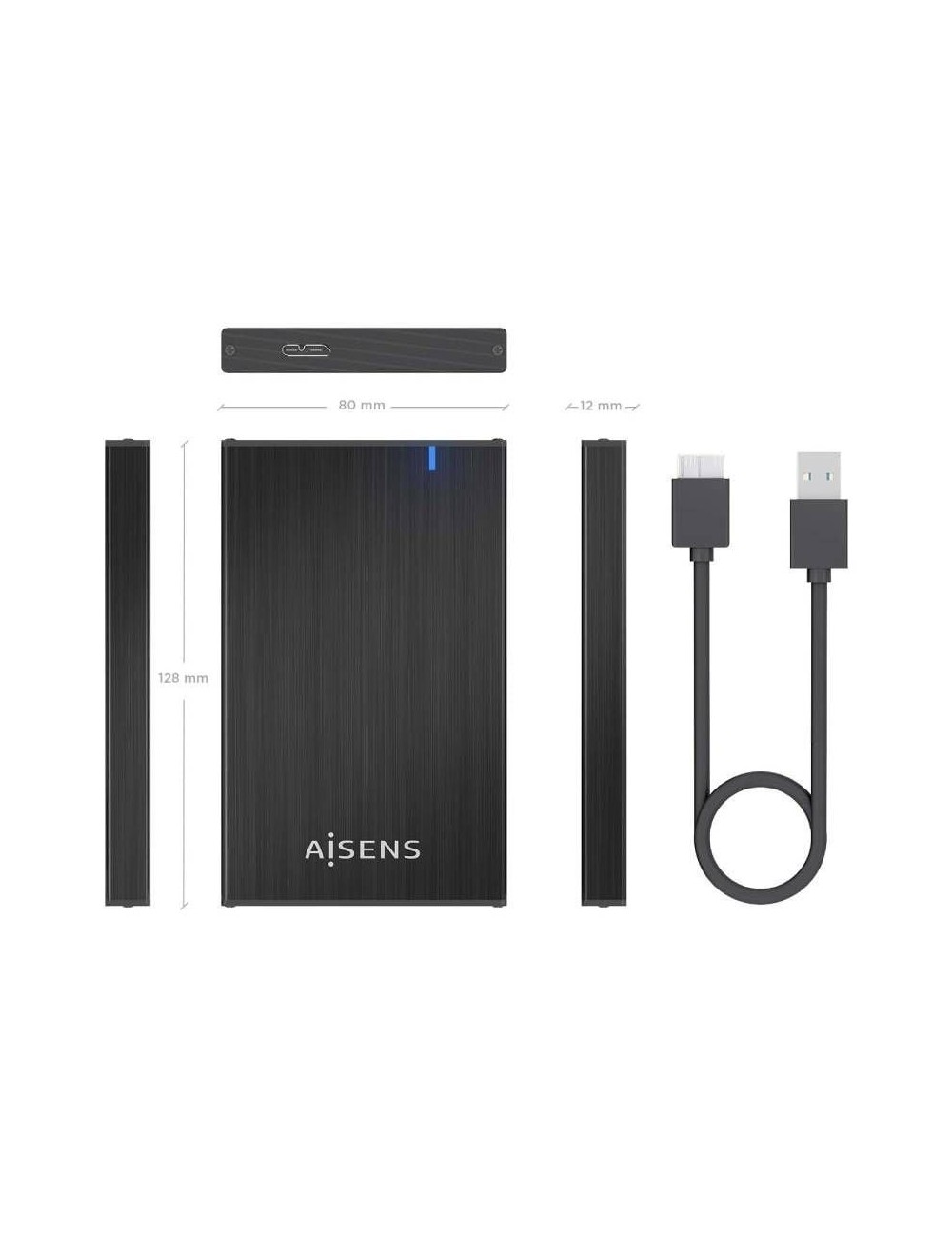 Caja Externa para Disco Duro de 2.5' Aisens ASE-2527B/ USB 3.1