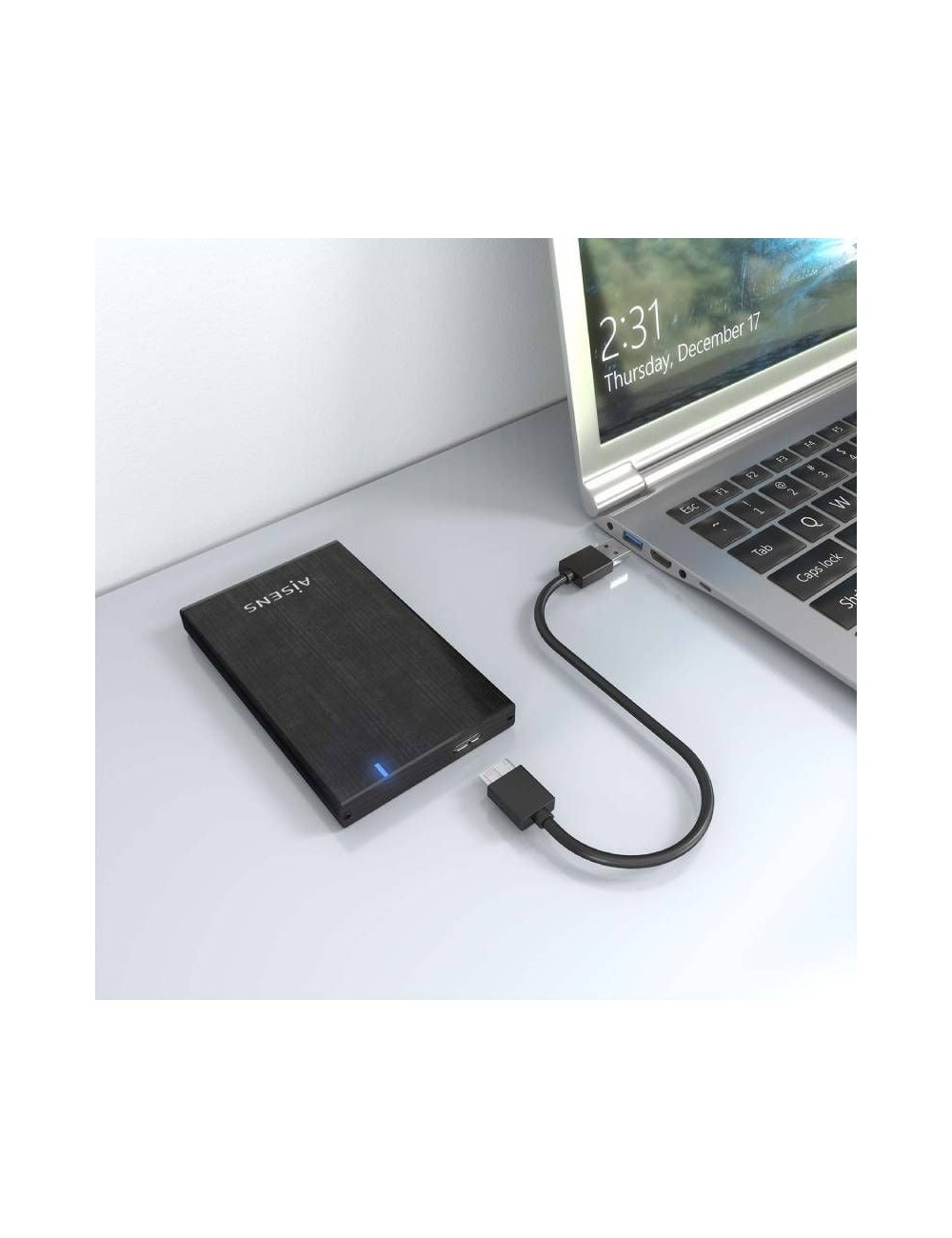 Caja Externa para Disco Duro de 2.5' Aisens ASE-2527B/ USB 3.1