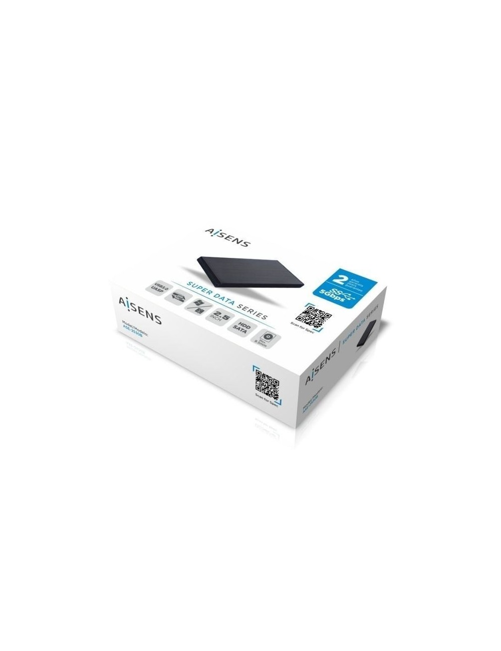 Caja Externa para Disco Duro de 2.5' Aisens ASE-2530B/ USB 3.1