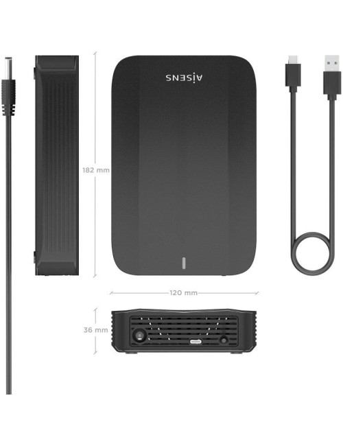 Caja Externa para Disco Duro de 3.5' Aisens ASE-3535B/ USB 3.1