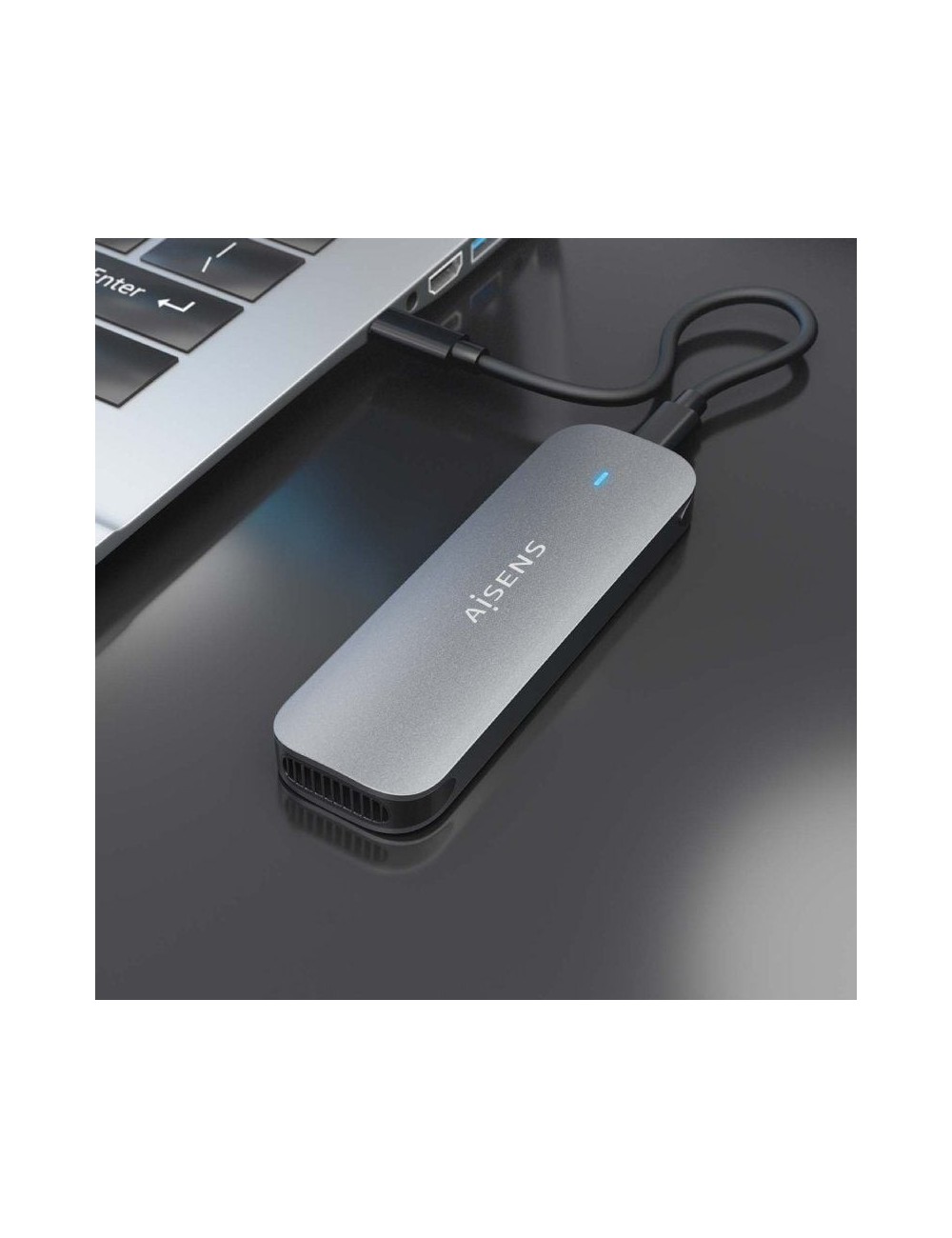 Caja Externa para Disco SSD M.2 SATA Aisens ASM2-006GRY/ USB 3.1/ Sin tornillos