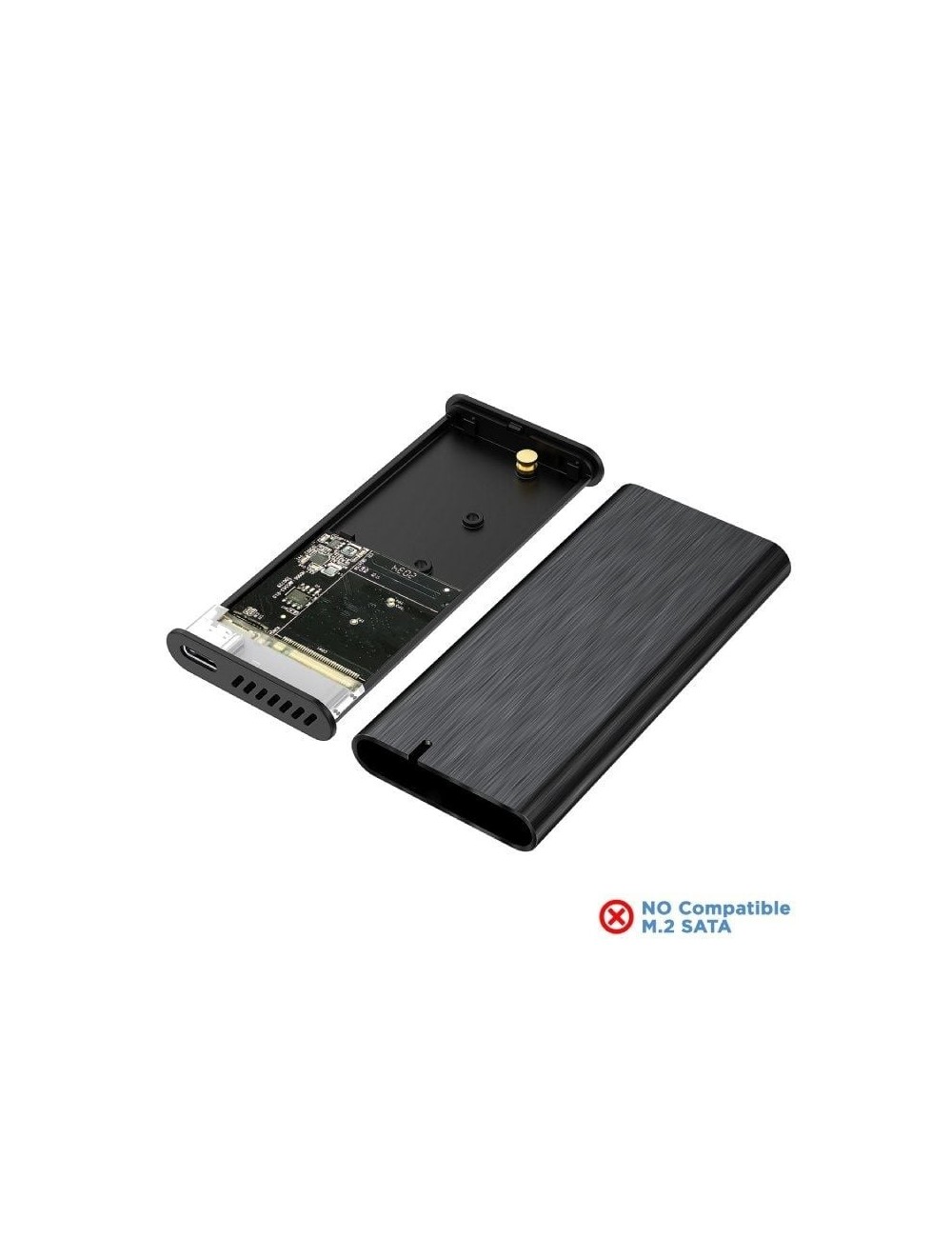 Caja Externa para Disco SSD M.2 NVMe Aisens ASM2-008B/ USB 3.2 Gen2/ Sin Tornillos