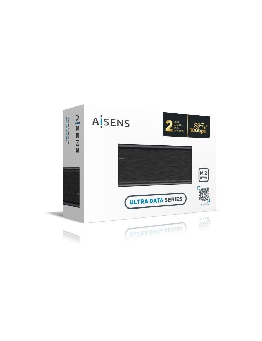 Caja Externa para Disco SSD M.2 NVMe Aisens ASM2-008B/ USB 3.2 Gen2/ Sin Tornillos