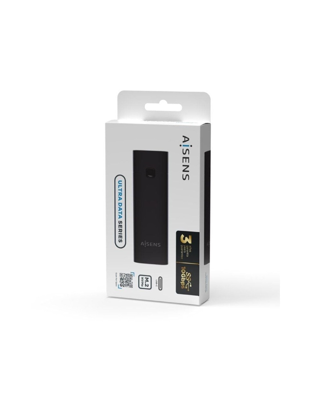 Caja Externa para Disco SSD M.2 NVMe Aisens ASM2-020B/ USB 3.2 Gen2/ Sin Tornillos