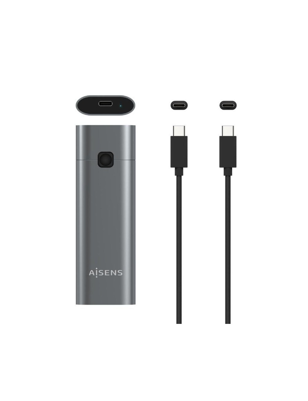 Caja Externa para Disco SSD M.2 NVMe Aisens ASM2-021GR/ USB 3.1 Gen2/ Sin Tornillos