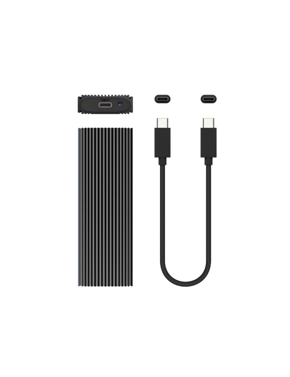 Caja Externa para Disco SSD M.2 NVMe Aisens ASM2-023GR/ USB 3.2/ Sin tornillos
