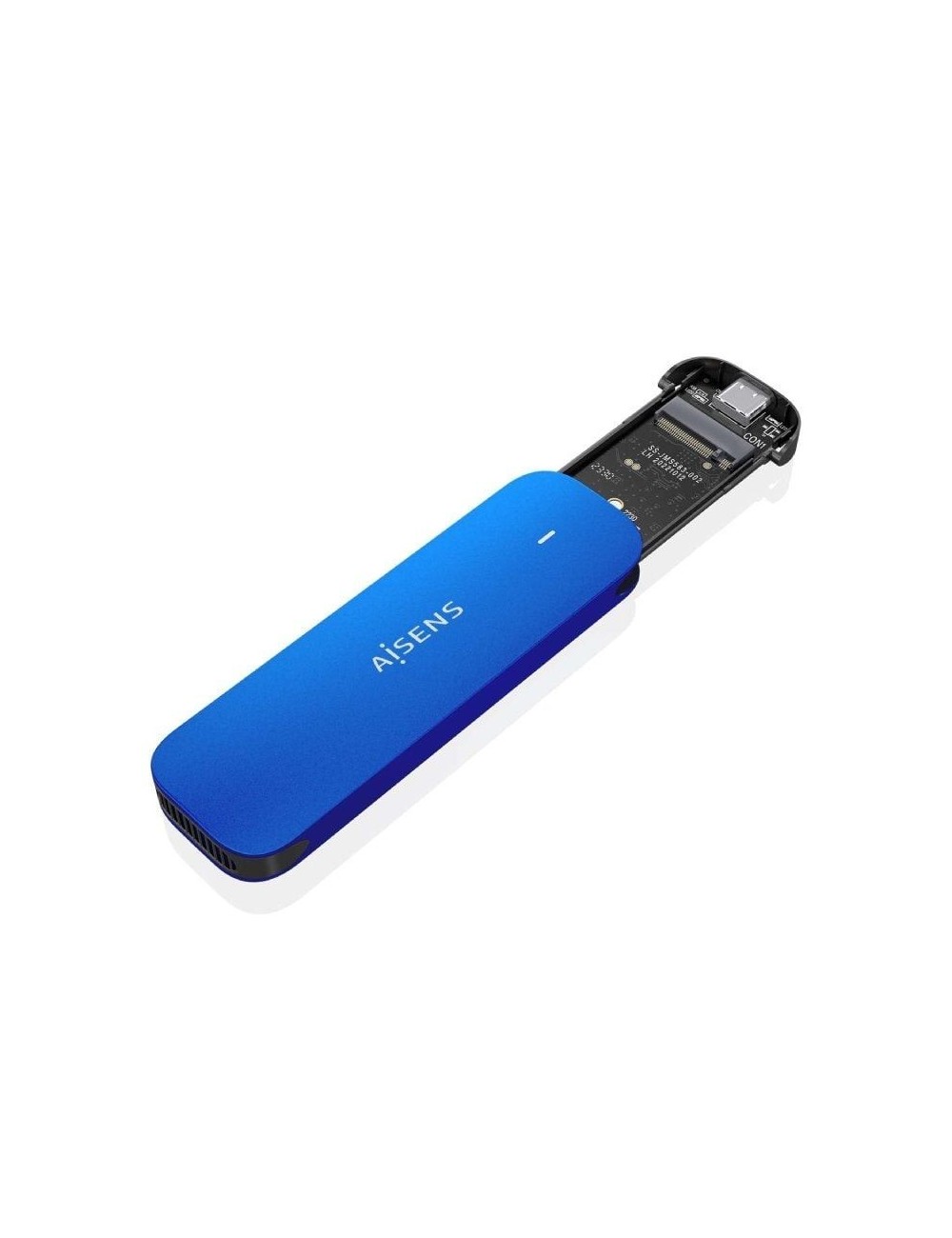 Caja Externa para Disco SSD M.2 NVMe Aisens ASM2-026BLU/ USB 3.2/ Sin tornillos