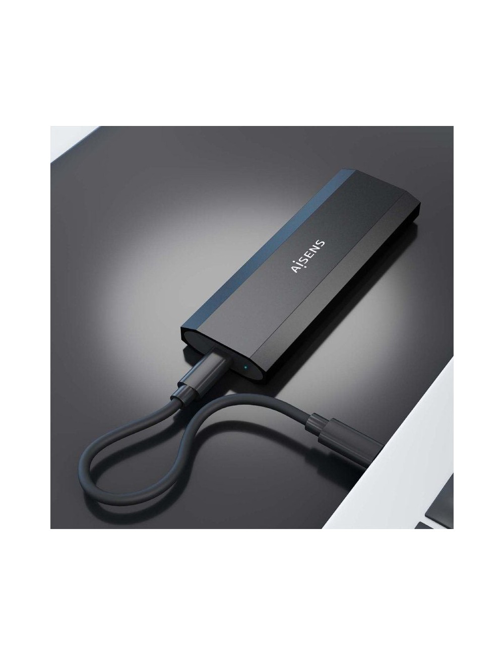 Caja Externa para Disco SSD M.2 NVMe Aisens ASM2-028B/ USB 3.2/ Sin tornillos