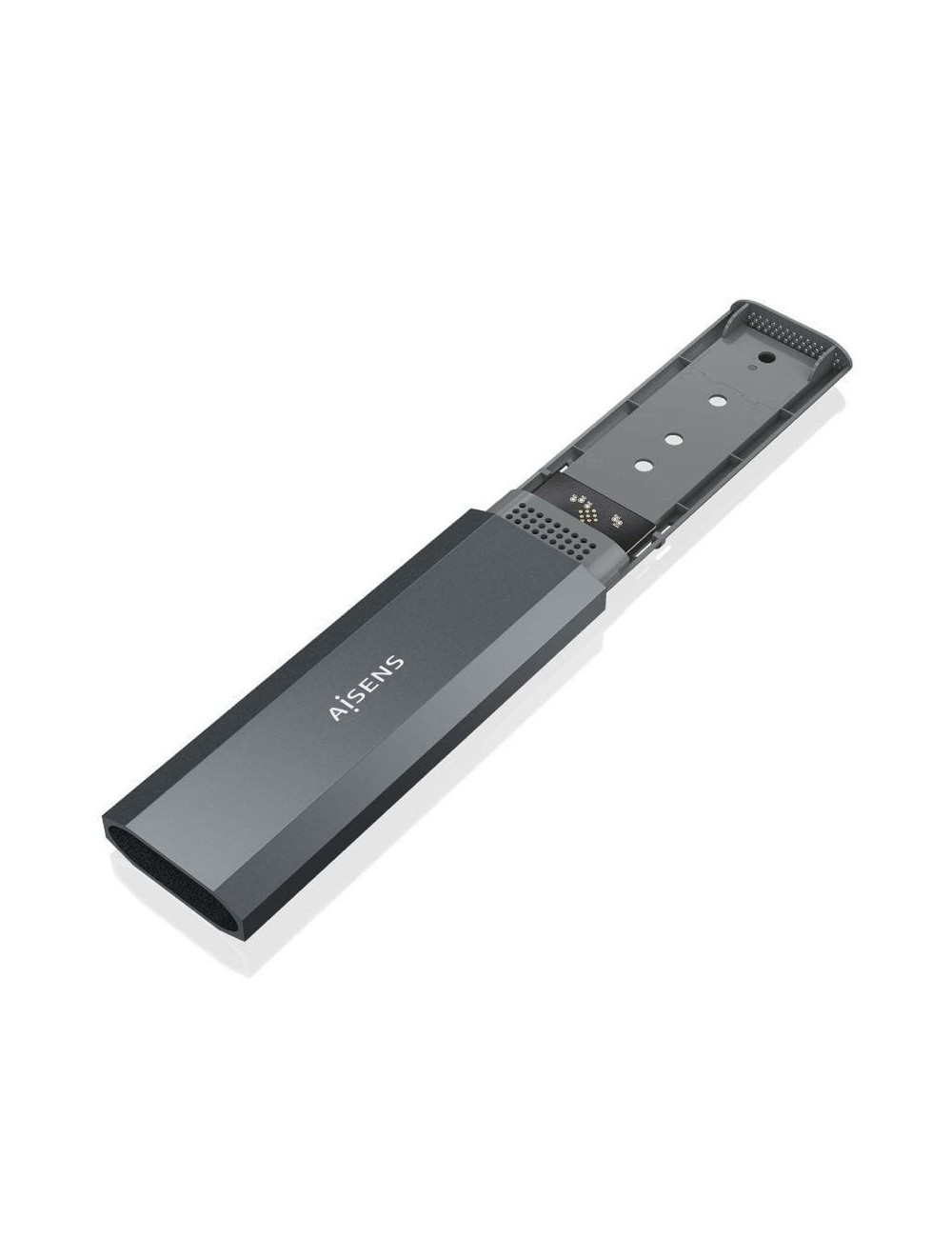 Caja Externa para Disco SSD M.2 NVMe Aisens ASM2-029GR/ USB 3.2/ Sin tornillos