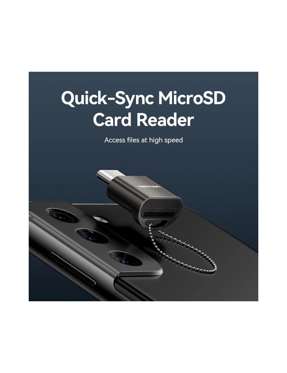 Lector de Tarjetas Externo Vention CLMH0/ USB Tipo-C