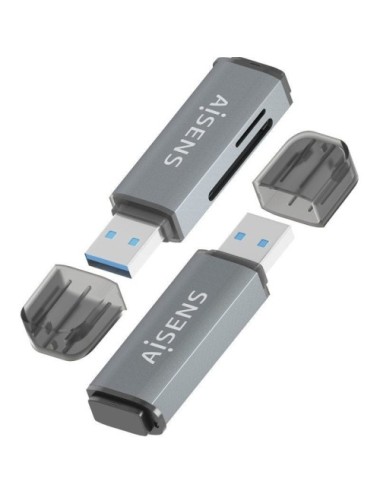 Lector de Tarjetas Externo Aisens ASCR-2A09-GR/ USB 3.1