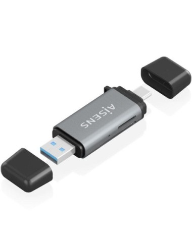 Lector de Tarjetas Externo Aisens ASCR-2AC11-GR/ USB 3.1