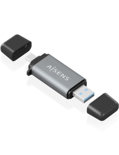 Lector de Tarjetas Externo Aisens ASCR-2AC11-GR/ USB 3.1