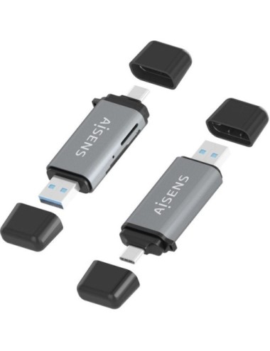 Lector de Tarjetas Externo Aisens ASCR-2AC11-GR/ USB 3.1