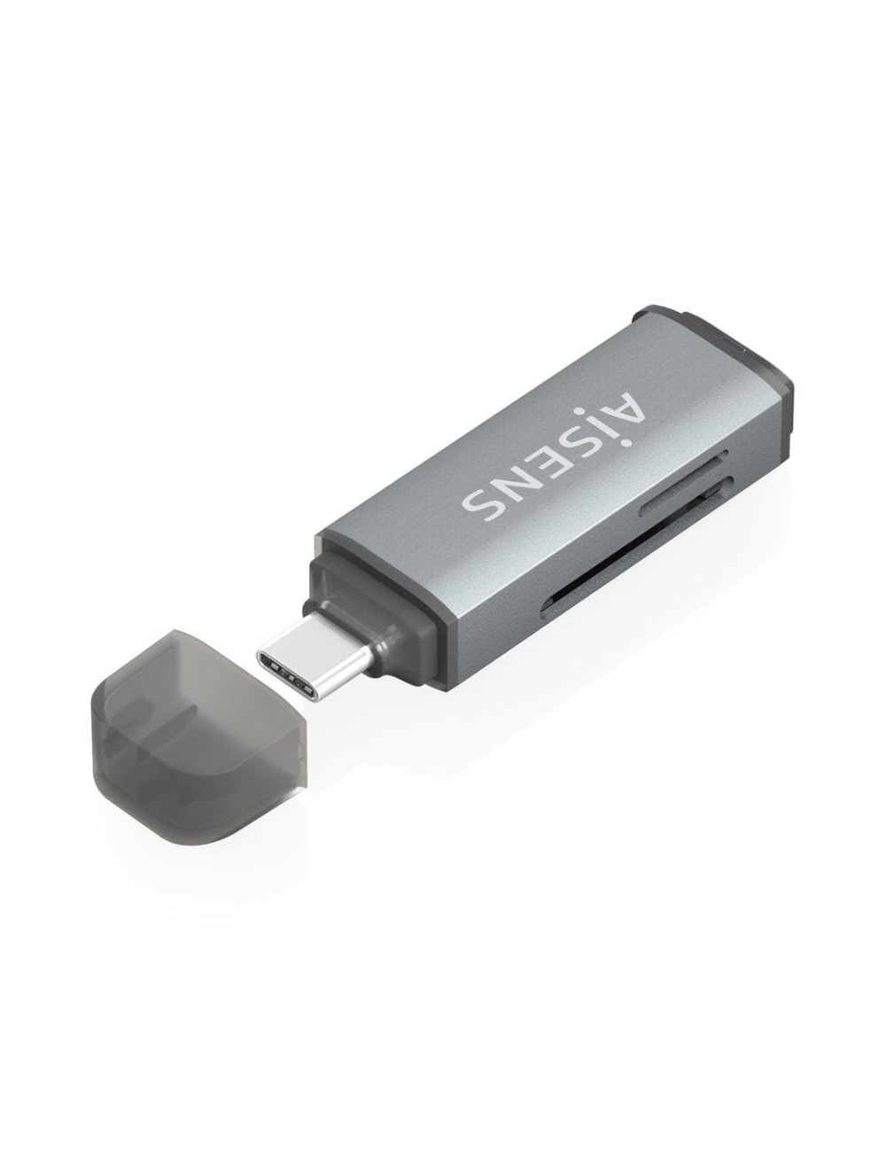 Lector de Tarjetas Externo Aisens ASCR-2C10-GR/ USB 3.1